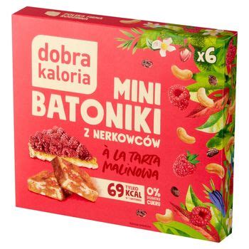 Dobra Kaloria Mini batoniki z nerkowców à la tarta malinowa 102 g 6 x