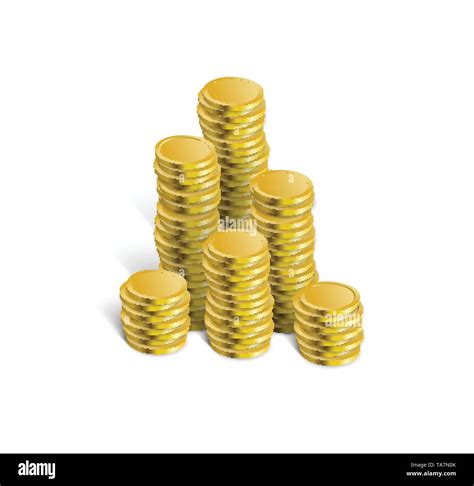 Coins Stack Vector Illustration Golden Coins Money Money Savings For