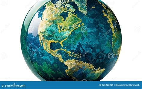 Radiant Blue And Green Globe A Stunning Depiction Of Planet Earth