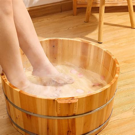 Wooden Foot Baths Spa Foot Bath Barrel Solid Wood Foot Tub Washing Bowl Bucket