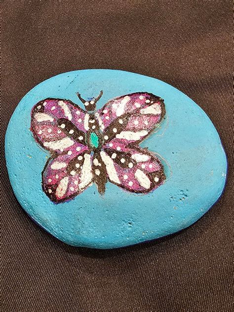 Butterfly Painting on a Rock - Etsy