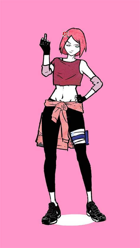 Haruno Sakura Equipo Fashion Kakashi Nakedmazafaker Naruto Pink