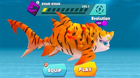 Hungry Shark Evolution Shar Khan Unlocked And Fully Upgraded Update