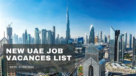 Latest UAE Job Vacancy List Friday 21 June 2024 Enrology Job Portal