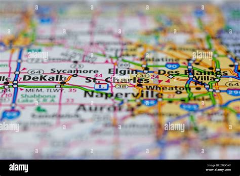 Map of st charles illinois hi-res stock photography and images - Alamy