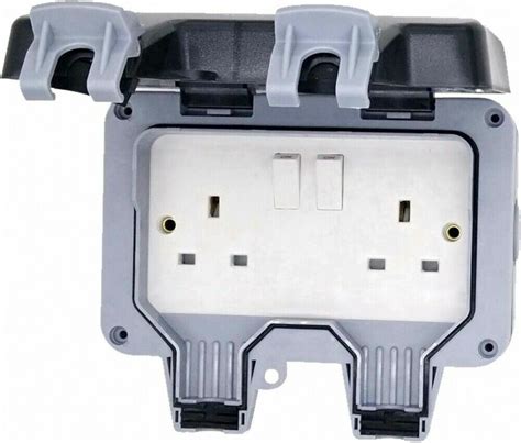 Outdoor Waterproof Plug Sockets A Gang Switch Way Press Dp A