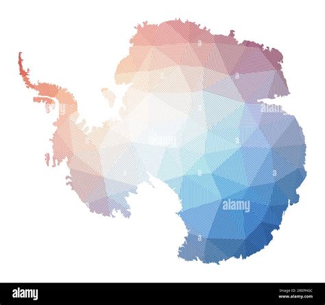 Map Of Antarctica Low Poly Illustration Of The Country Geometric