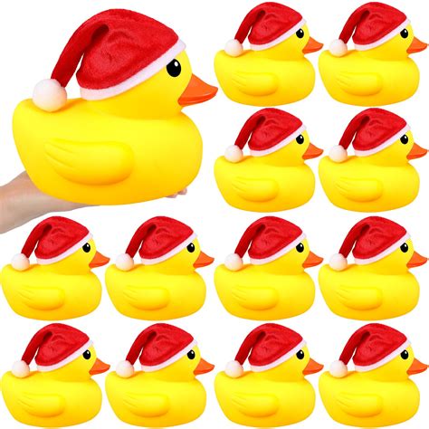 Deekin 12 Set Jumbo Rubber Duck 7 Inch Large Yellow Duck Bath Toy Giant