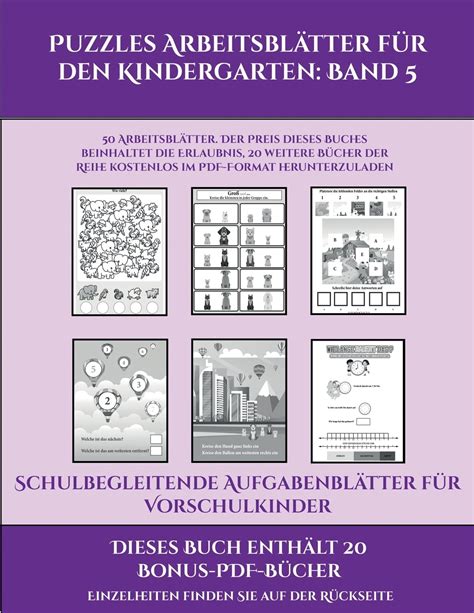 Schulbegleitende Aufgabenbl Tter F R Vorschulkinde Schulbegleitende