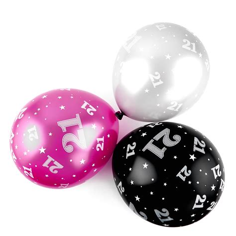 Buy Pink 21st Birthday Helium Latex Balloons Pack Of 6 For GBP 1 49