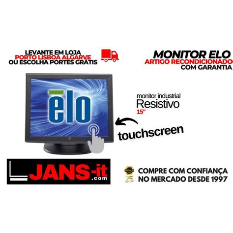 Monitor ELO Touch 1515L Industrial 15 Táctil Resistivo Porto OLX