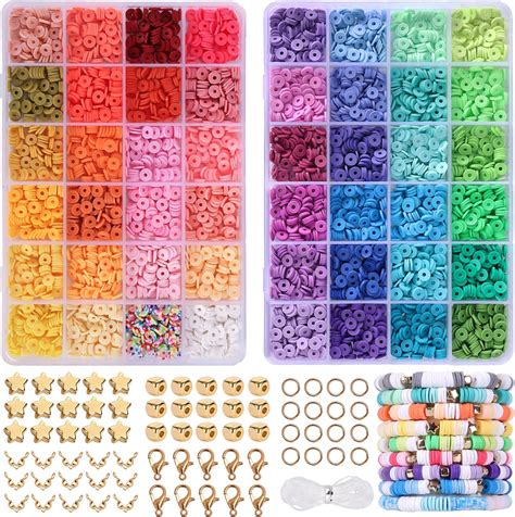 Amazon QUEFE 4800pcs Clay Beads For Bracelet Making Kit 48 Colors