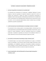 ACTIVIDAD 1 Sociedad De Conocimiento Y Problemas Glocales Docx