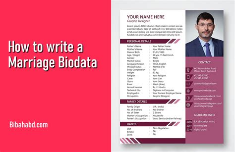 How To Write Marriage Bio Data Or Matrimony Cv