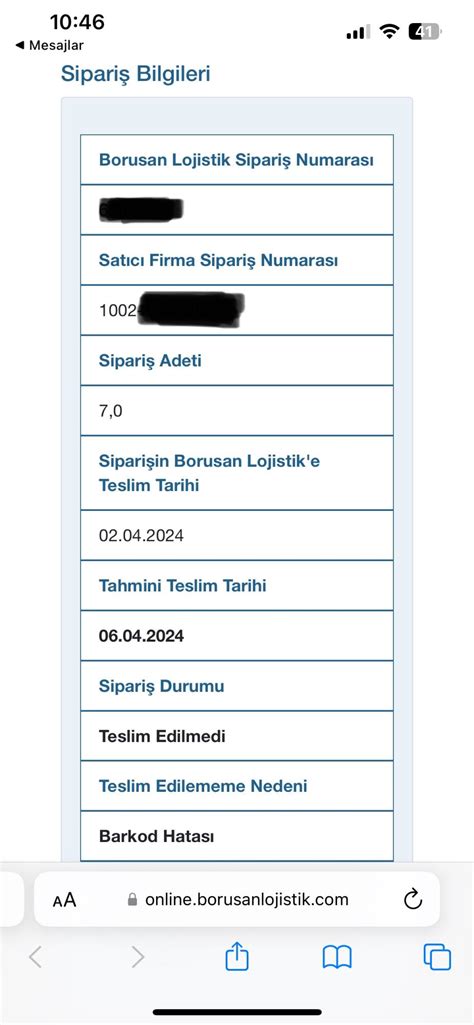 Borusan Lojistik R Nlerimi Israrla Teslim Etmiyor Ikayetvar