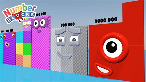 Looking For Numberblocks Comparison 1 100 000 1 000 000 Huge Numberblocks Number Pattern Youtube