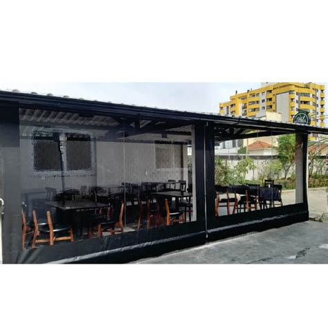 Toldo Cortina Preto C Visor 3 10m X 1 80m Kit Completo Leroy Merlin