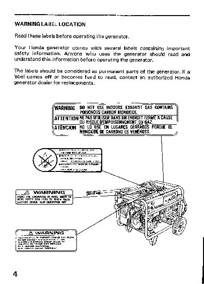 Honda em 6500 sx generator manual