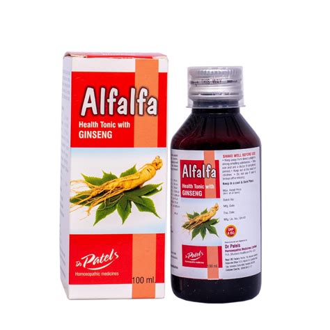 Dr Patels Homeopathic Alfalfa Syrup Health Tonic With Ginseng