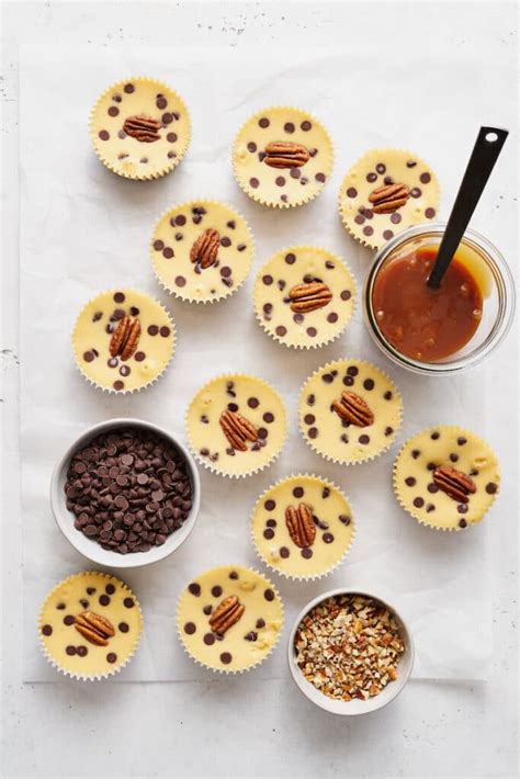 Salted Caramel Chocolate Chip Mini Cheesecakes Baker By Nature