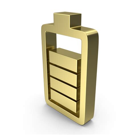 Gold Four Bars Battery Symbol 3d 오브젝트 2299097415 Shutterstock