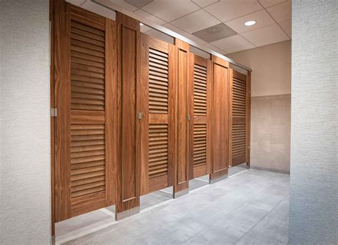 Ironwood Manufacturing Laminate Toilet Partitions And Louvered Bathroom