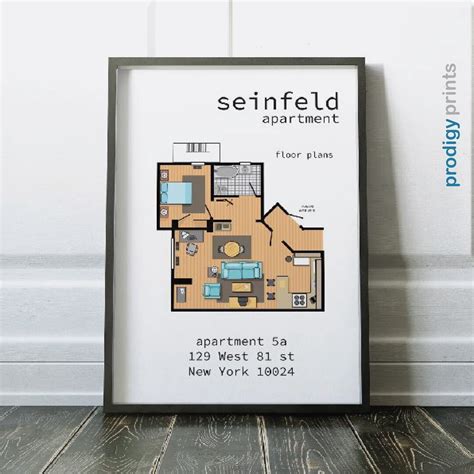 Seinfeld Floor Plans Seinfeld Apartment Blueprint For Etsy Uk