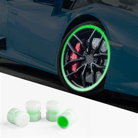 Amazon Fluorescent Car Tire Valve Caps Luminous Tire Valve Cover