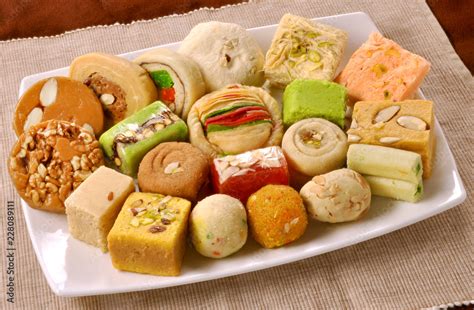 Mix Mithai A Mouth Watering Combination Of Different Variety Of Indian