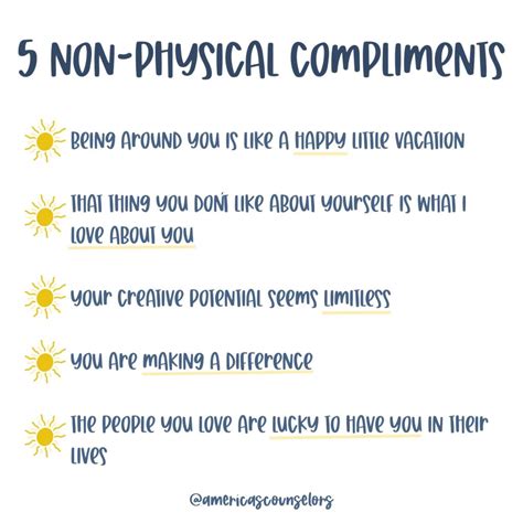 Non Physical Compliments