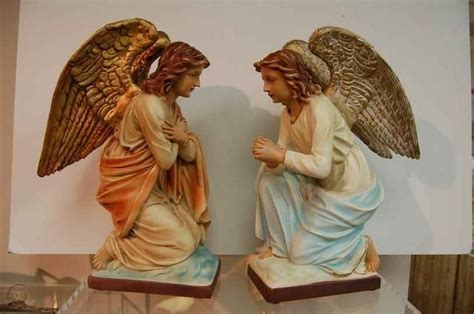 + Pair of Adoring Angel Statues + Church statues + | #97343517