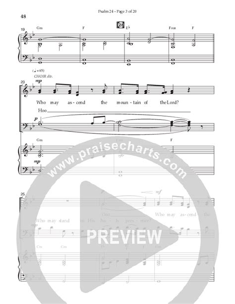 Psalm 24 Choral Anthem Satb Octavo Sheet Music Pdf Prestonwood