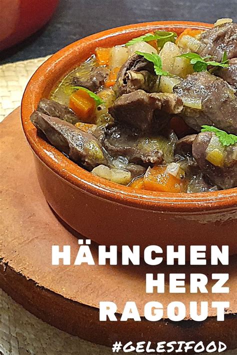 Herzragout Rezept aus zarten Hühnerherzen leckere Hausmannskost