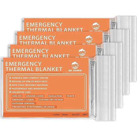 Amazon Primacare HB 10 Emergency Foil Mylar Thermal Blanket Pack