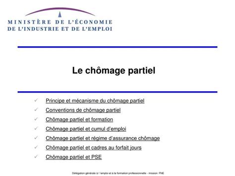 PPT Le chômage partiel PowerPoint Presentation free download ID