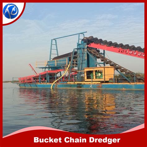 China Chain Bucket Type Gold And Diamond Mining Machine Gold Dredger