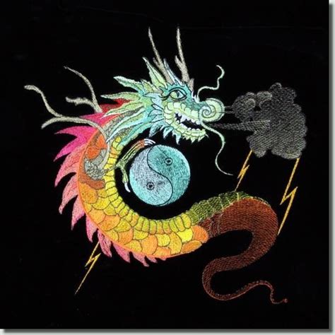 Bfc0724 Large Tao Dragon Dragon Machine Embroidery Designs Tao