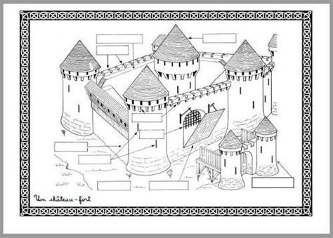 Château fort Les bons plans de Gandalf Coloriage chevalier Chateau