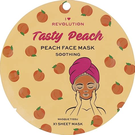 Mascarilla Facial Calmante De Tejido I Heart Revolution Peach