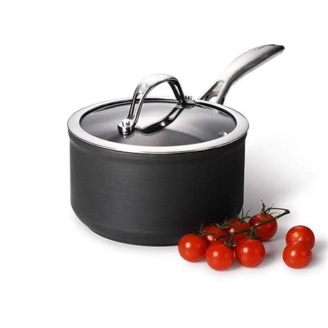 ProCook Professional Anodised Non Stick Saucepan With Lid 16cm 1 8L