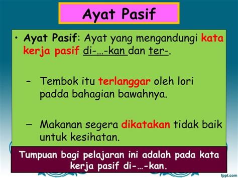 Ayat Aktif Dan Ayat Pasif PPT