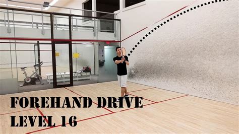 Squash Forehand Drive Level 16 Beginner Solo Training Youtube