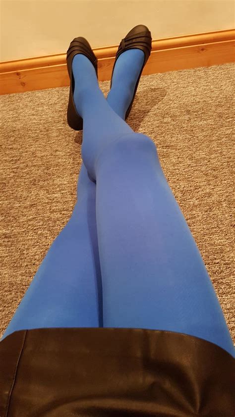 Colored Tights Outfit Blue Tights Opaque Tights Fashion Outfits