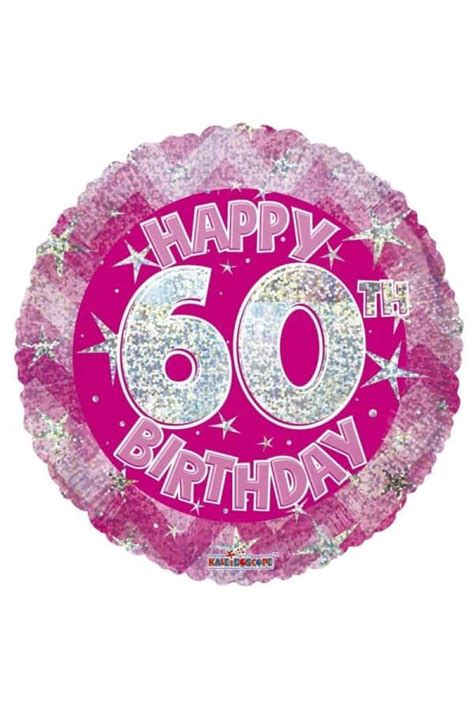 Ballon Alu 60 Ans Happy Birthday Rose 38cm