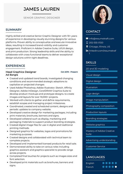 Senior Graphic Designer Cv Sample In 2025 Resumekraft