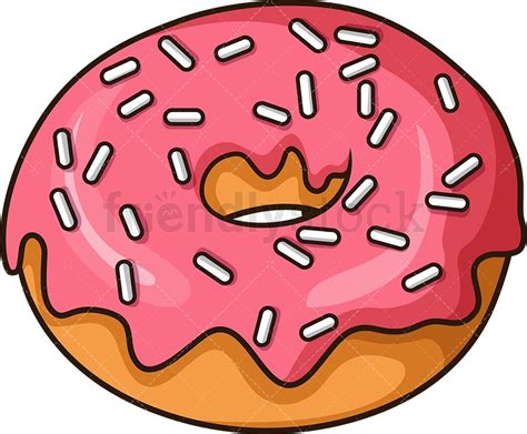 Simple Donut Cartoon Vector Clipart FriendlyStock