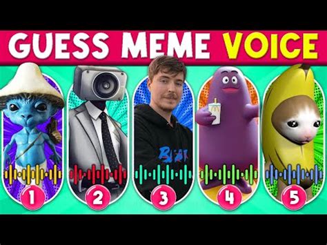 GUESS MEME SONG I Skibidi Toilet MrBeast Grimace Wednesday John