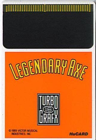 The Legendary Axe Cover Or Packaging Material Mobygames