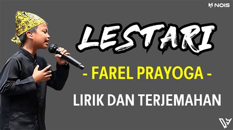 Farel Prayoga Lestari Lirik Dan Terjemahan YouTube