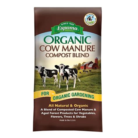 Espoma Organic Cow Manure Compost Blend For Organic Gardening Cf